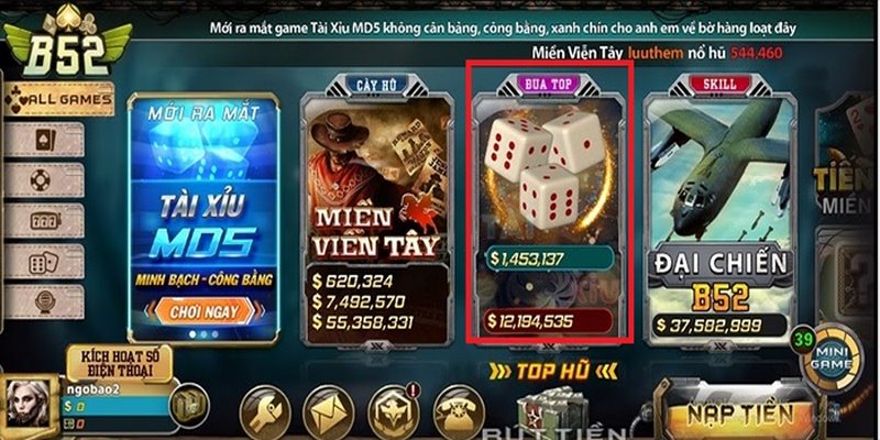 Thế mạnh chỉ có tại sảnh casino online B52